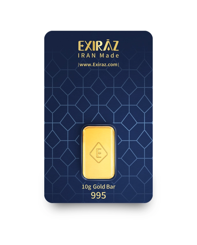 شمش طلای ۱۰ گرمی اکسیراز ۲۴ عیار